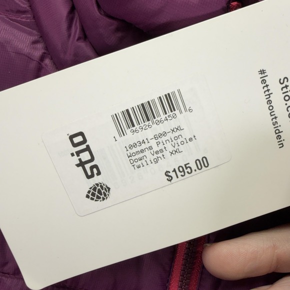 Stio Pinion Down Vest Womens XXL Purple Violet 800FP Packable Insulated Outdoor - Picture 4 of 10